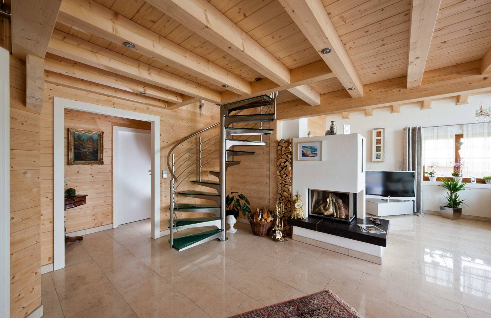Дизайн внутренней отделки деревянного дома фото