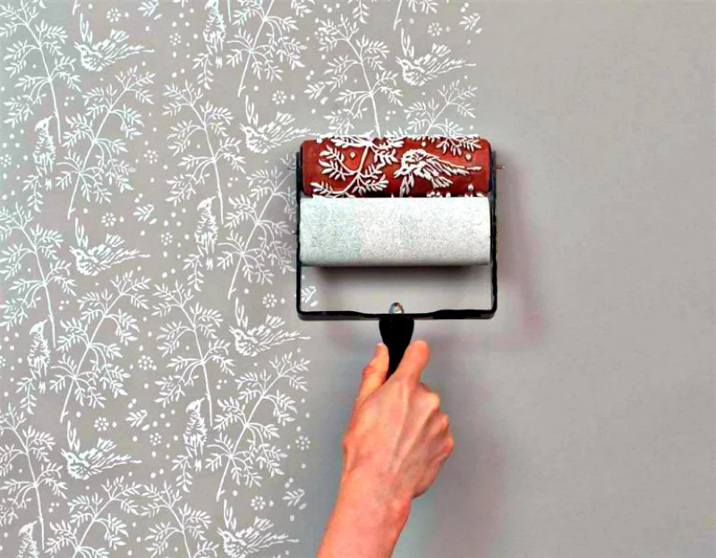 Трафареты для стен под покраску (72 фото): большие шаблоны для окраски обоев, нанесение краски на потолок и пол
