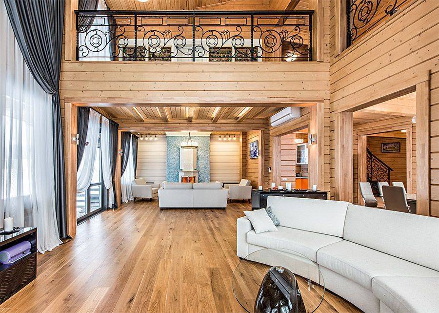 Дома из клееного бруса в стиле хай-тек: дизайн и интерьер