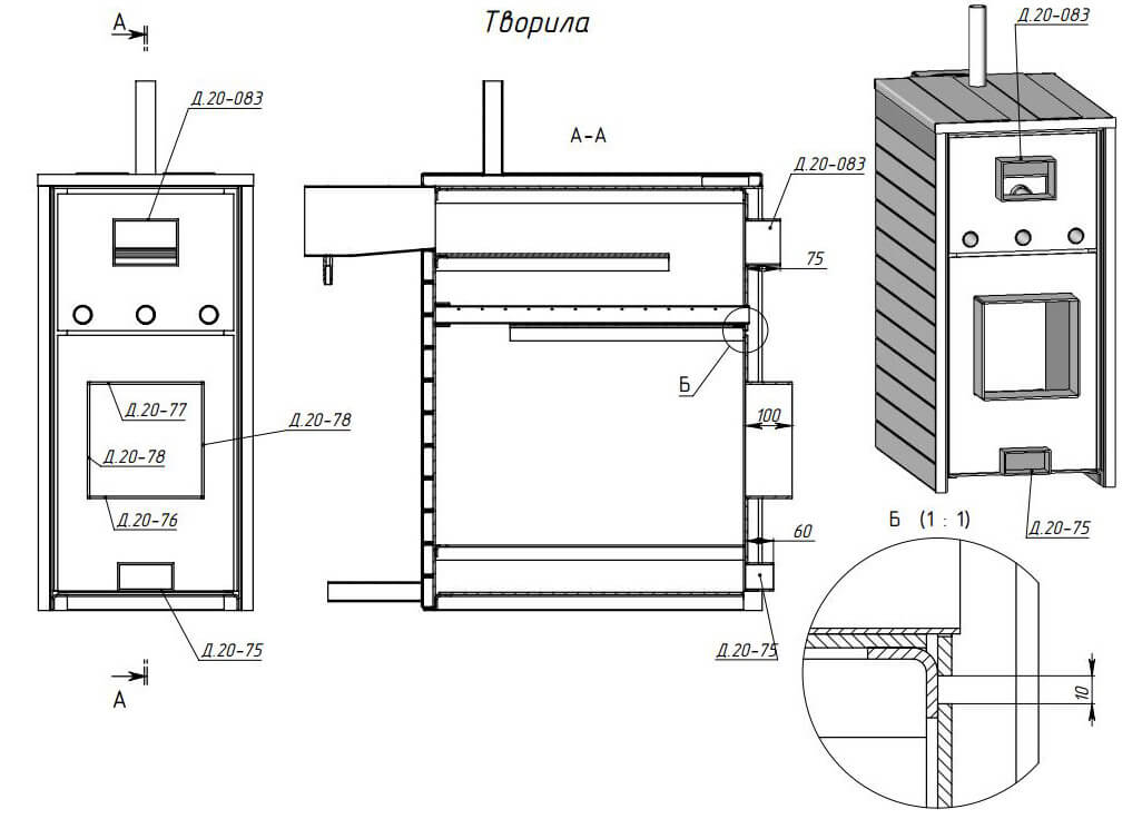 Печь для гаража на дровах: дровяная печка длительного горения своими руками, чертежи устройства отопления