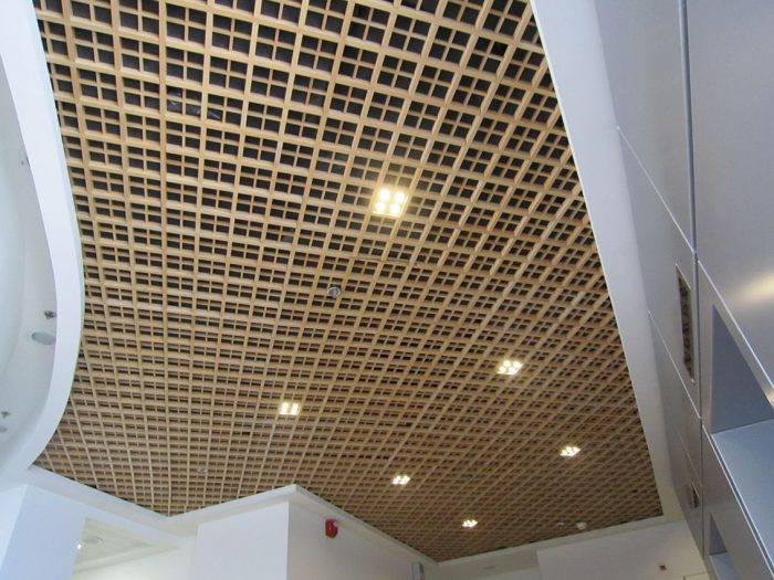 Ячеистый подвесной потолок решетчатый 600х600 и растровый: установка и цена