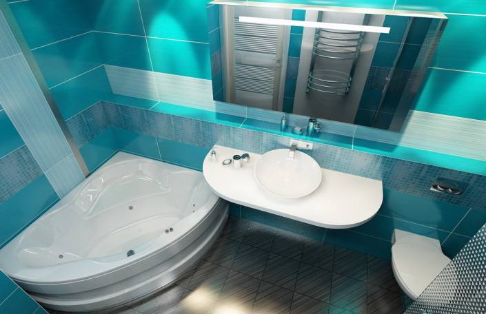 Дизайн санузла совмещенного с ванной - 30 фото