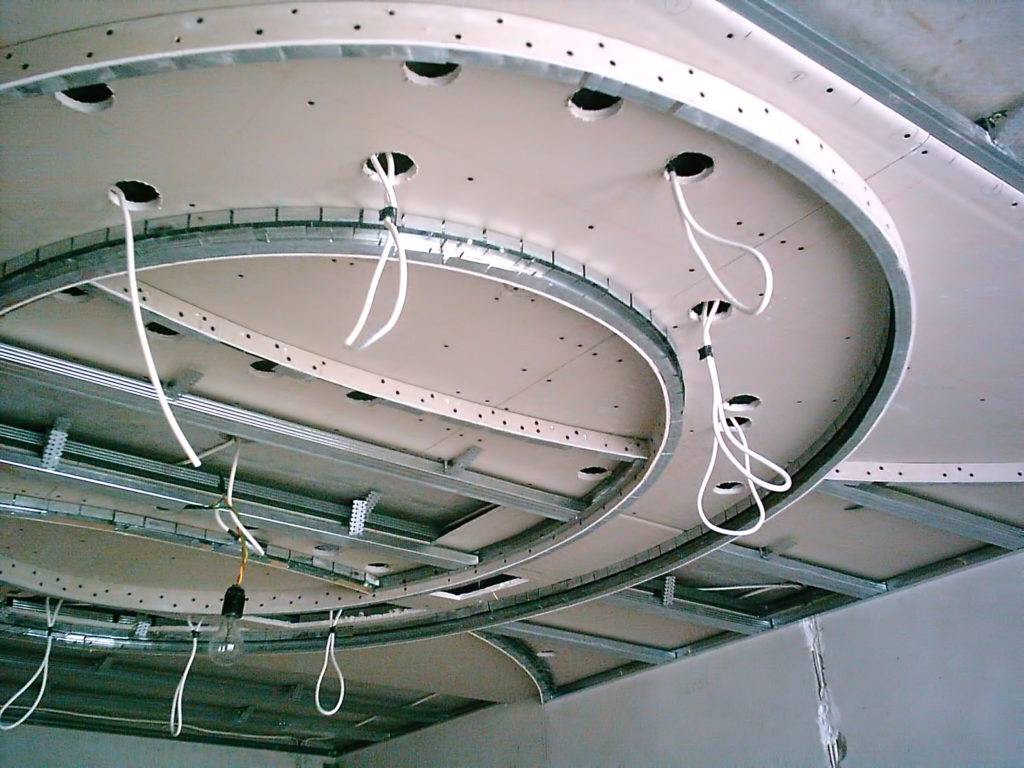Двухуровневый подвесной потолок своими руками из гипсокартона
