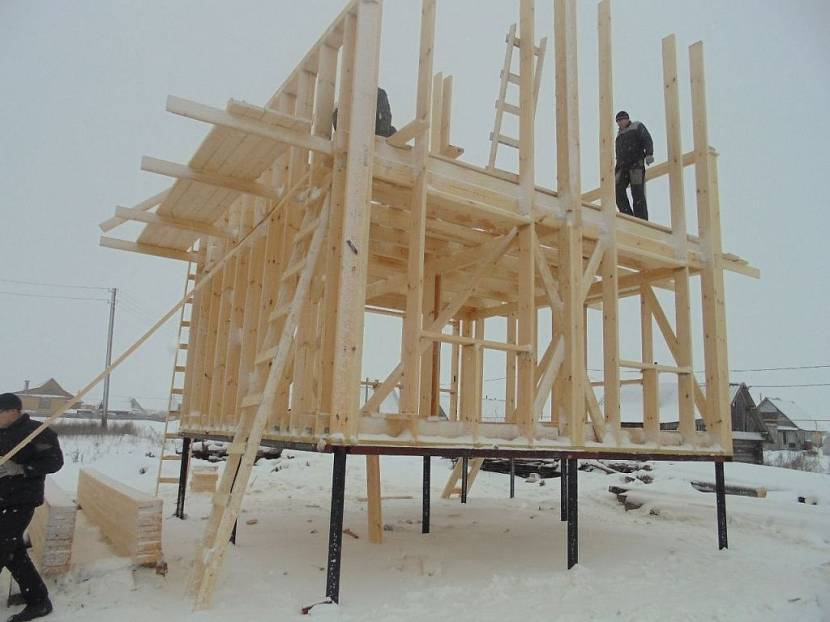 Строительство дома зимой. можно ли строить зимой?