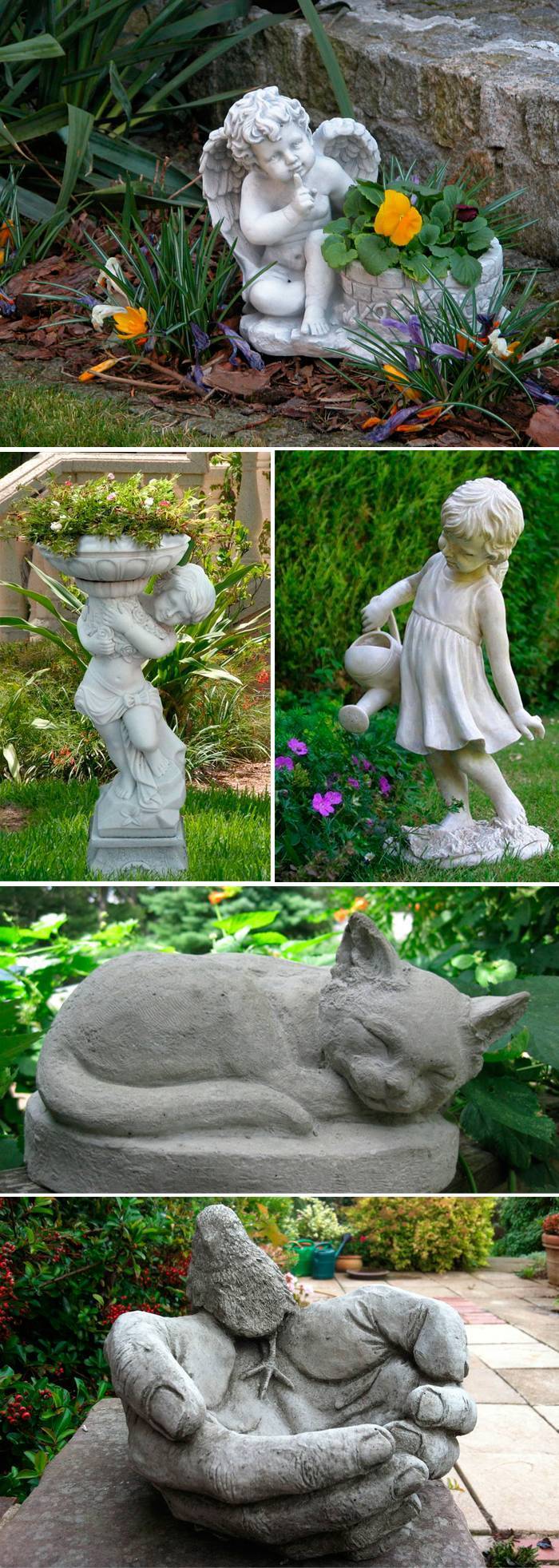 Садовые скульптуры: оригинальные идеи украшения и варианты применения скульптур разных размеров