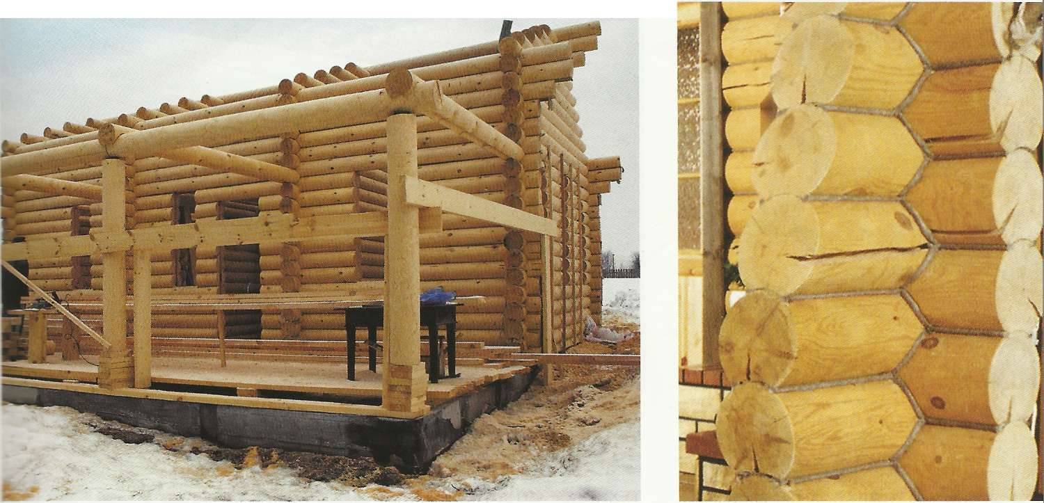 Усадка деревянных домов из бруса и бревна: величина, сроки