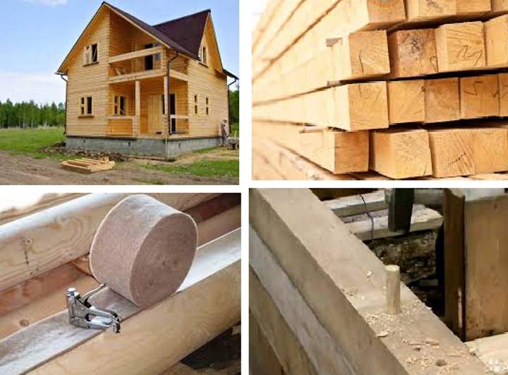 Построить дом из бруса: материал, технология, фото, видео