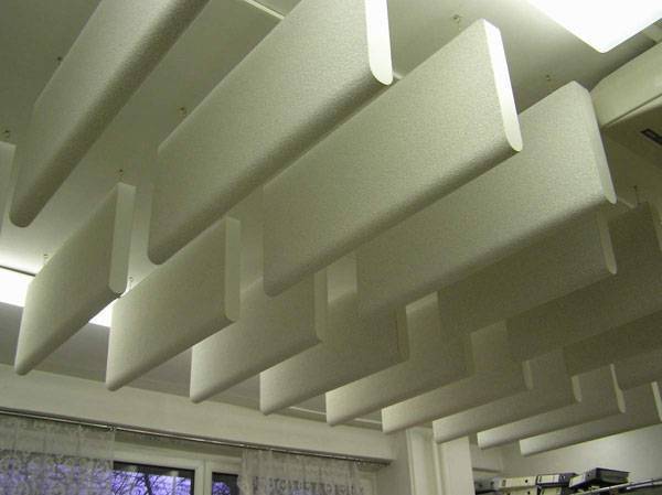Акустические натяжные потолки и звукоизоляционные панели