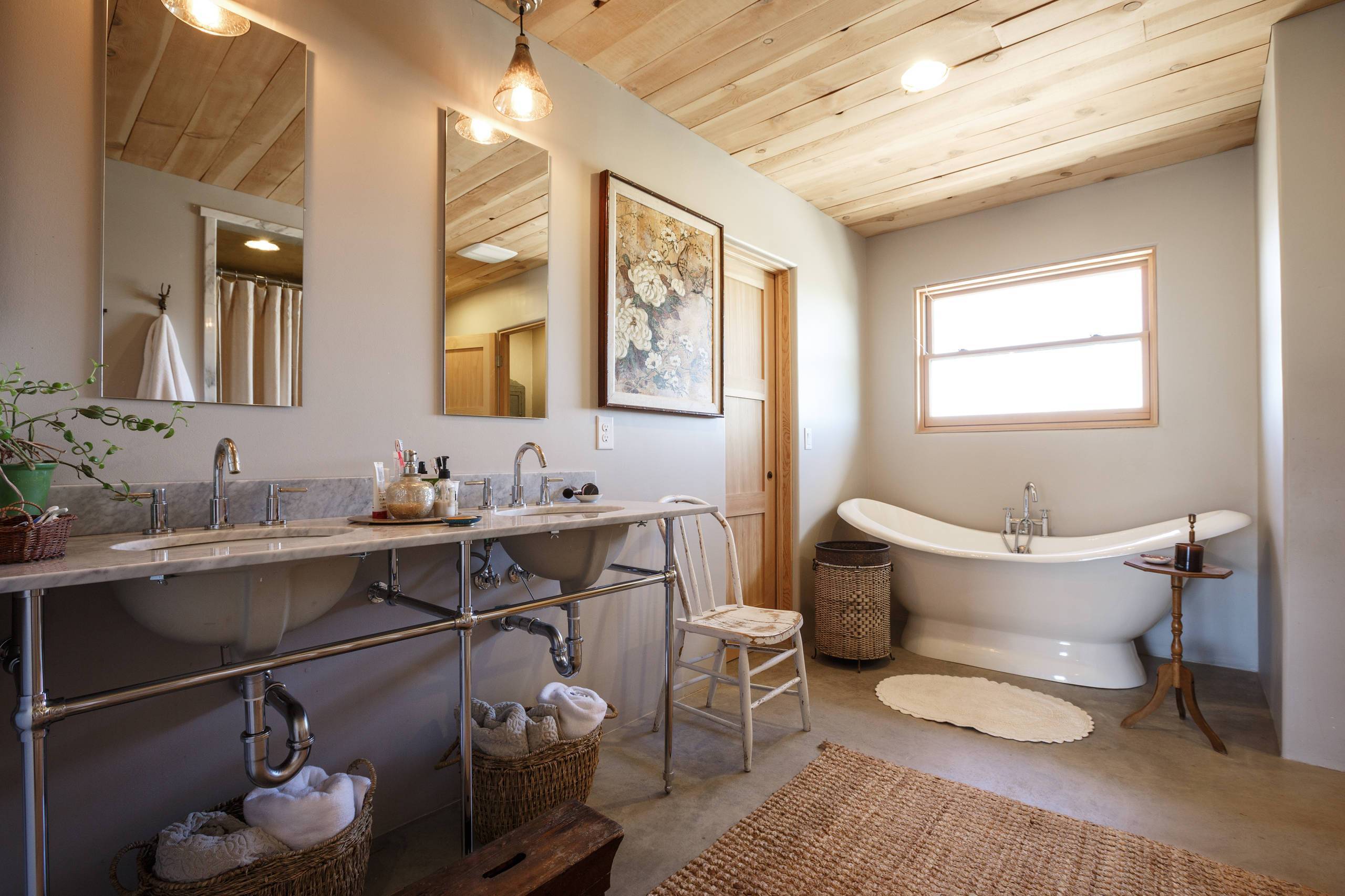 75 современных идей дизайна ванной комнаты в деревянном доме