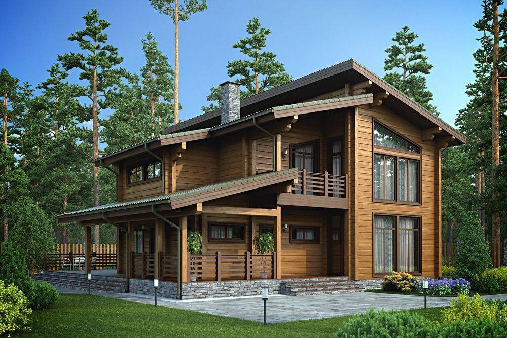 Проекты двухэтажных загородных домов из дерева. проектирование деревянных домов с двумя этажами