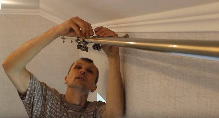 Как повесить карниз для штор на стену, потолок, фото, видео