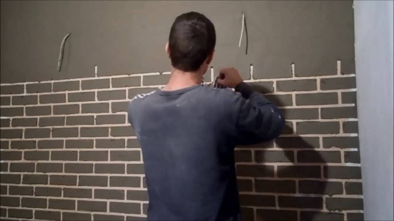 Имитация кирпичной стены своими руками - пошаговая инструкция!