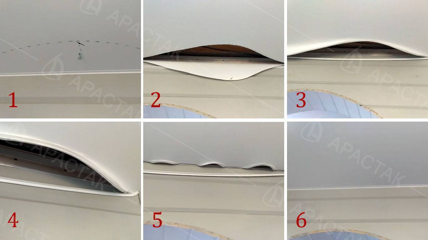 Как заклеить дырку и заделать отверстие в натяжном потолке