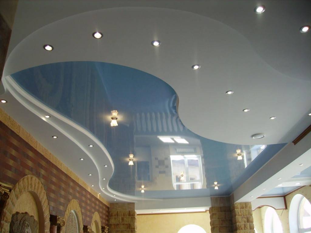 Двухуровневые подвесные потолки из гипсокартона: разметка, каркас, обшивка