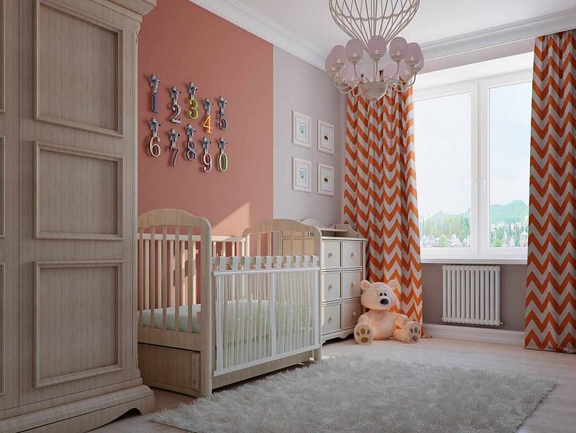 Комната для новорожденного мальчика, девочки, мебель, цвета