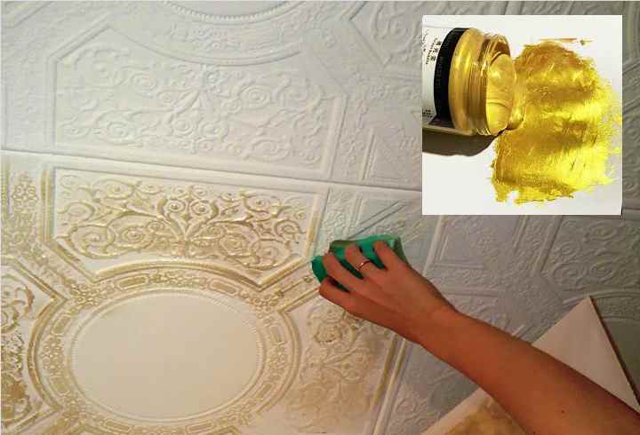 Чем покрасить ???? жирный и желтый потолок из пенопласта на кухне
