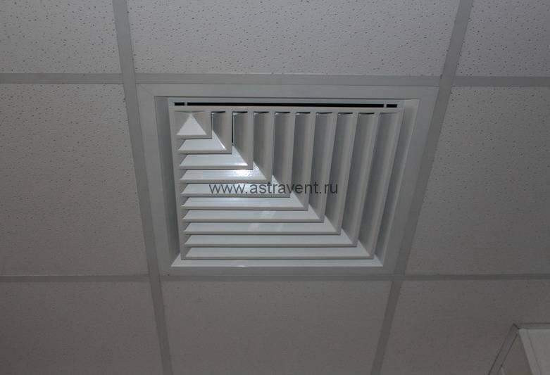 Вытяжная вентиляция за подвесным потолком с прокладкой воздушных каналов