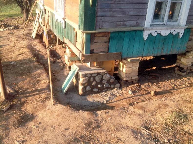 Как осуществить ремонт фундамента деревянного дома