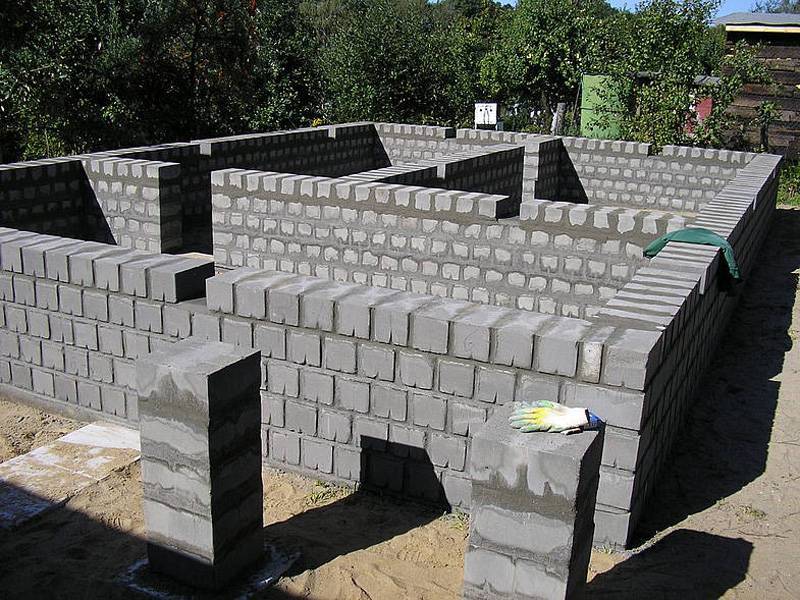 Как сделать фундамент для дома из керамзитобетонных блоков