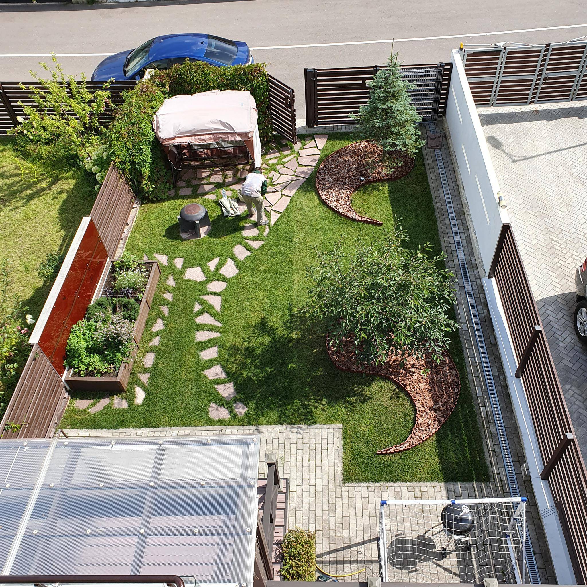 Поэтапно оформляем ландшафтный дизайн двора частного дома