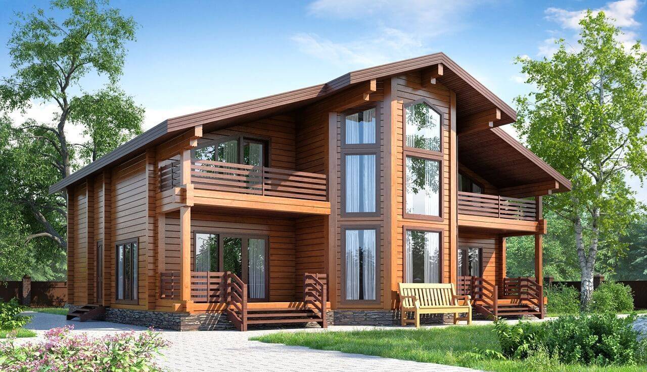 Проекты двухэтажных деревянных домов