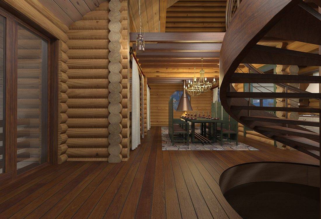 Обустройство внутреннего интерьера деревянного дома