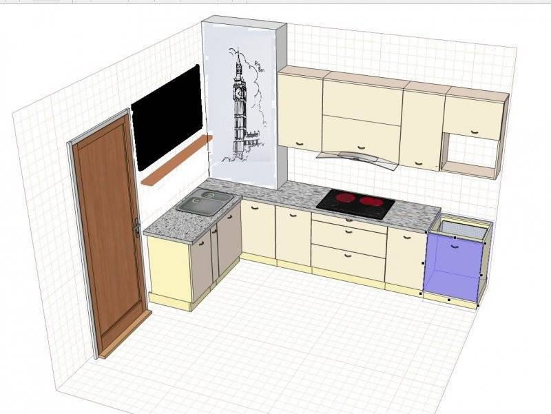 Кухня 3 на 2 метра: дизайн, фото интерьеров и планировка