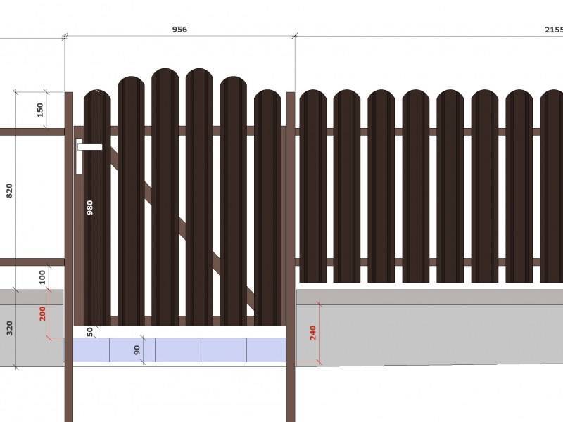 Забор из деревянного штакетника своими руками: фото, цена, установка на даче и чертежи