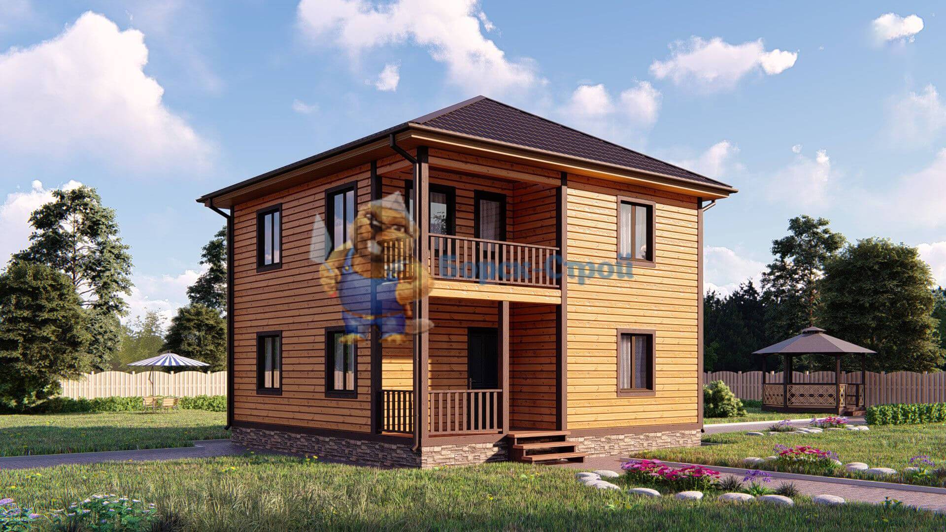 Дом деревянный двухэтажный: фото и видео проектов домов