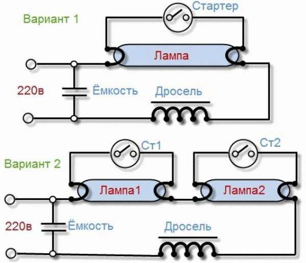 Схема подключения светодиодной лампы вместо люминесцентных - tokzamer.ru