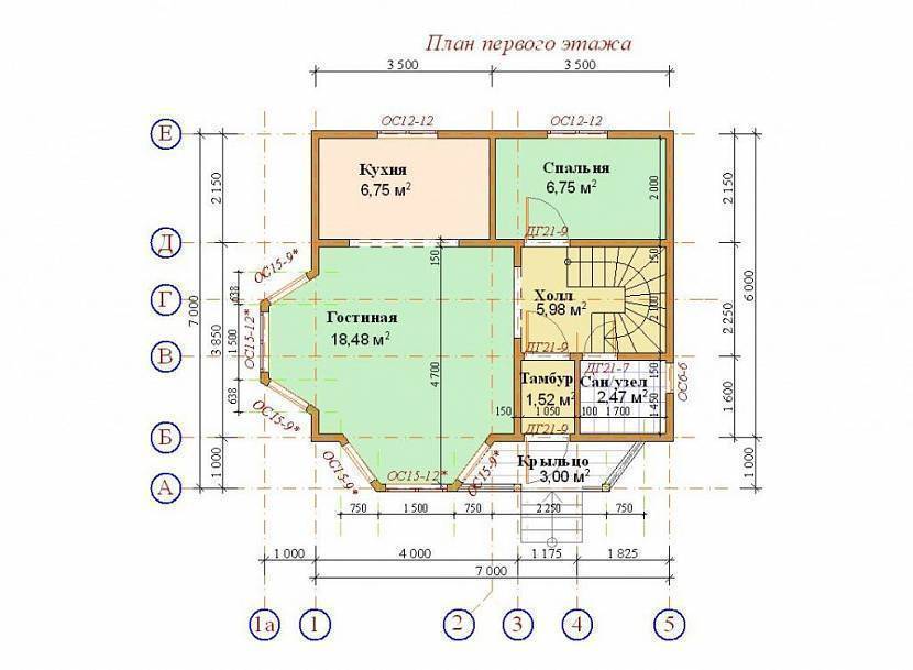 Эркерные окна на плане