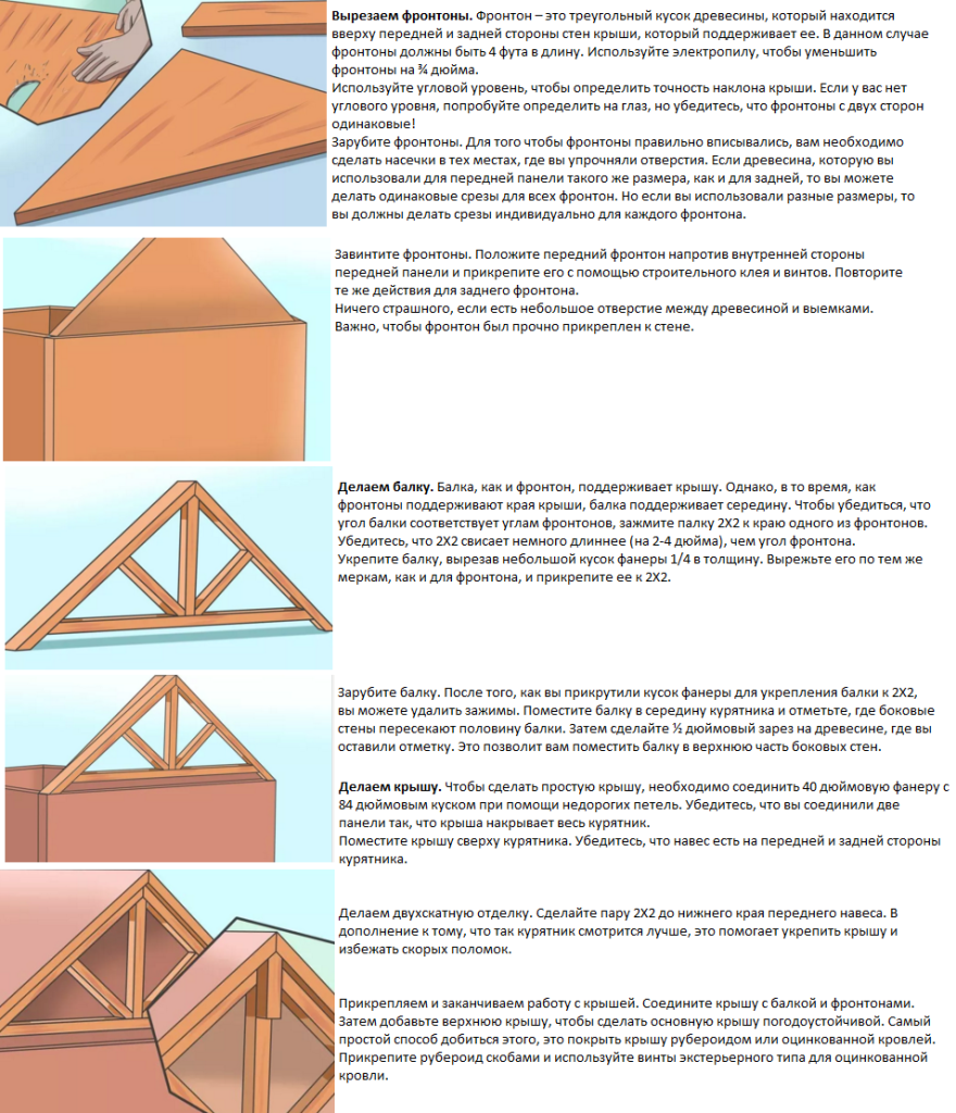 Как сделать треугольную крышу