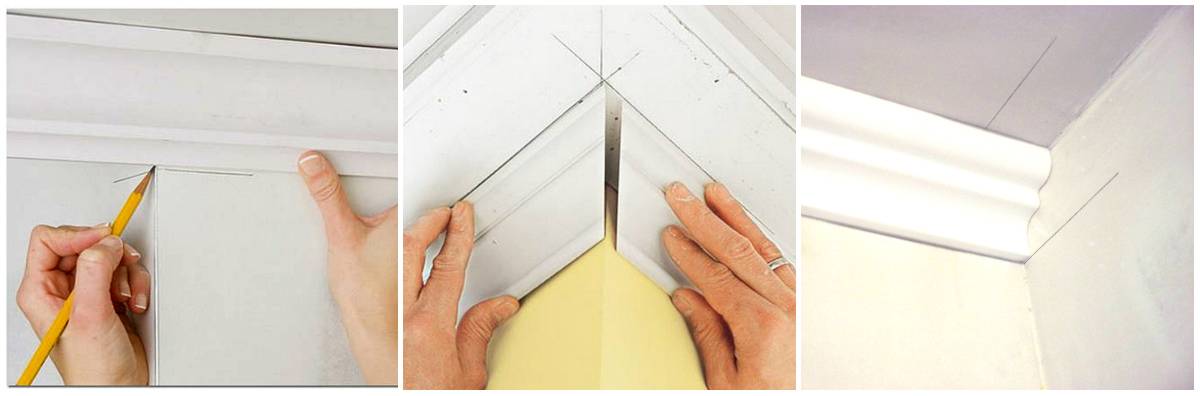 Как вырезать угол потолочного плинтуса своими руками: видео-инструкция, фото