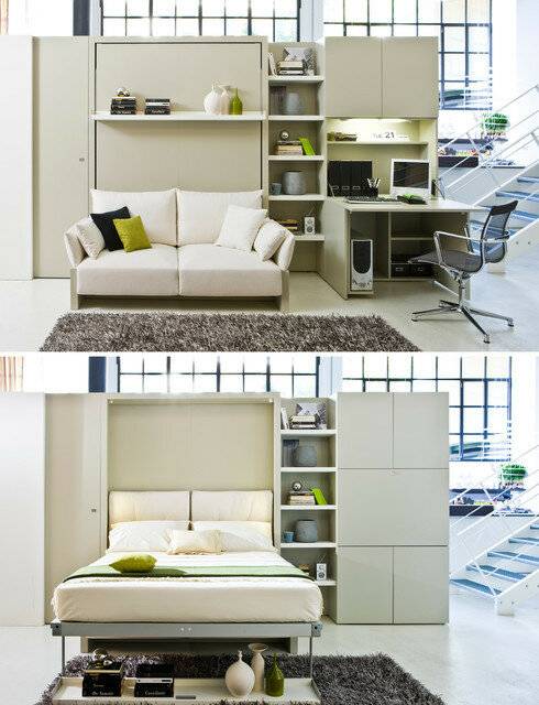 Мебель трансформер для малогабаритной квартиры: кровать, диван, стол, шкаф, комод